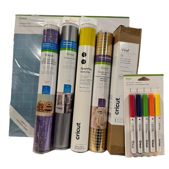 Cricut Bundle Mats Pens Premium Holographic Metallic Heat Transfer Removable - Picture 10 of 10